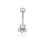 Piercing Banana Aço 316L com Pedras Brancas PBA5 - comprar online