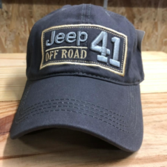 Gorra Jeep The Road 41 Gris Bordado Logo Broche para ajuste Trasero