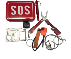 Kit Tactico Sos Emergencias Caja Metal Rescate Survival Edc