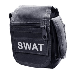 POUCH PORTA OBJETOS SWAT NEGRO CINTO CON ABROJO