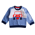 Moletom Infantil Carro Vroom Tip Top - Azul e Cinza