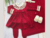 Saída Maternidade Menina Vestido Michelle Red 0-3 meses