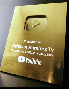 Placa YouTube Personalizada con Nombre de Canal y Seguidores en internet