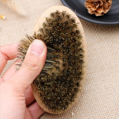 Cepillo de barba de madera de cerdas de jabalí - tienda en línea