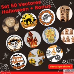 50 Vectores Corte Laser Halloween + Bonus