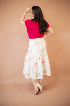 Saia Bella - Cru/pink - loja online