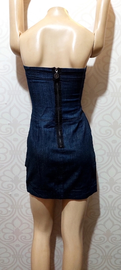 Vestido Jeans Tubinho P - Brechó Moda Sustentável | Brechó de Roupas Usadas Online | Eclética Brechó