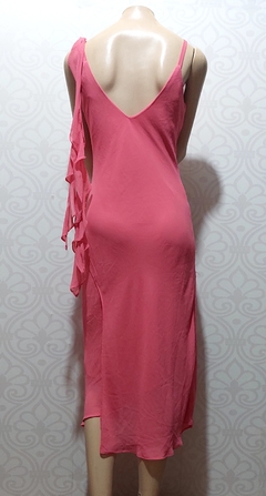 Vestido Festa Salmão Bordado M - loja online