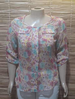 Camisa Sem Botões Floral G/GG