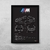 Quadro/Poster Bmw 1M E82 Coupe | Preto & Branco