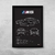 Quadro/Poster Bmw M6 F06 Gran Coupe | Preto & Branco