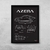 Quadro/Poster Hyundai Azera Gls 245Cv 2010 | Preto & Branco