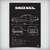 Quadro/Poster Mercedes-Benz 560Sel W126 | Preto & Branco - Interlakes