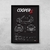 Quadro/Poster Mini Cooper S F56 | Preto & Branco