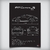 Quadro/Poster Porsche 911 Carrera S 991.1 | Preto & Branco - Interlakes