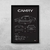 Quadro/Poster Toyota Camry 3.0 1997 | Preto & Branco