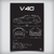 Quadro/Poster Volvo V40 2.0 2018 | Preto & Branco - Interlakes