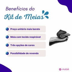 Kit 30 Pares de Meia Cano Médio Masculina Feminina - comprar online