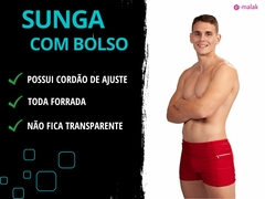 Sunga Masculina Boxer Com Bolso Moda Praia Box Slim Short na internet