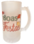 Caneca (460ml) de vidro jateada chopp e cerveja - Mimo de Natal