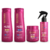 Kit +Liso Shampoo, Condicionador 350mL Máscara 250g e Finalizador Spray 100mL Bio Extratus