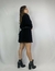 Vestido/poncho com manga longa em modal preto - comprar online