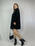 Vestido/poncho com manga longa em modal preto - Momo - Moderne Moda