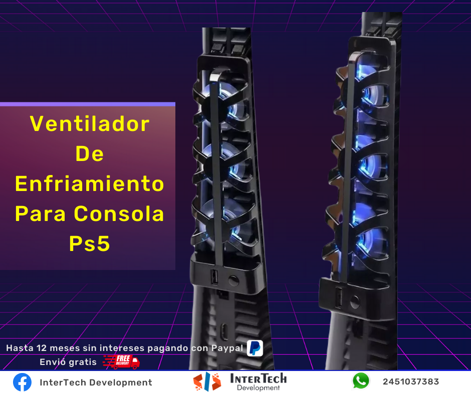 Ventilador refrigeración para consolas PS5