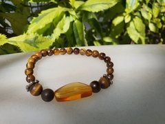 Amber and tiger's eye bracelet - buy online