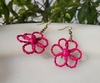 Flower ball earrings