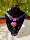 Purple heart necklace