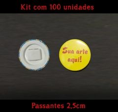 Kit com 100 bottons passantes de elástico para agenda – tamanho 2,5cm