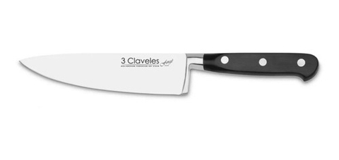 Cuchillo Carnicero Inox 3 Claveles 27 Cm Cabo Amarillo 1303