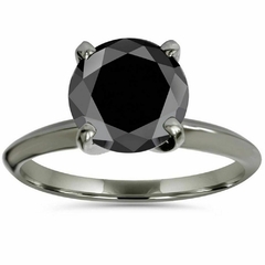 Solitário Ouro 18k 4gr Com Moissanita Negra De 7,15ct 13mm