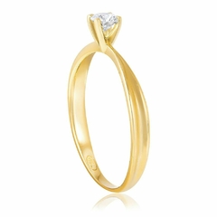 Solitário de Ouro 18k com 1,8gr e 1 Moissanita Brilhante de 3mm - comprar online