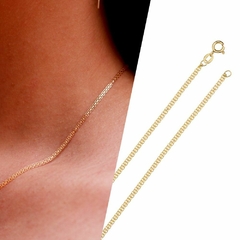 Corrente Chocker Ouro 18k Elo Bismark 40cm e 1,80gr - comprar online