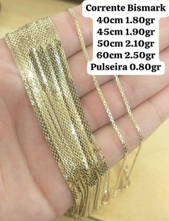 Corrente Chocker Ouro 18k Elo Bismark 45cm e 1,90gr na internet