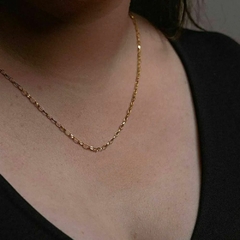 Corrente Chocker Ouro 18k Elo Oval 45cm e 1,50gr - comprar online