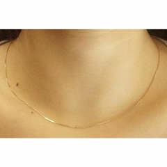 Corrente Chocker Ouro Maciço 18k Veneziana fecho boia 40cm e 0,90gr na internet