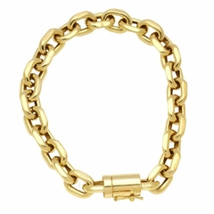 Pulseira de Ouro Maciço 18k Elo Cartier de 22cm com 46gr