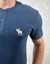 Camiseta Henley Abercrombie Azul Marinho - A-2097 - comprar online