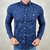 Camisa Manga Longa PRL Xadrez Azul Marinho - 40084