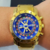 BVLGARI CASSINO - DOURADO COM AZUL