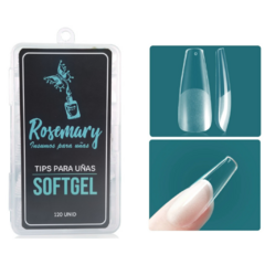 Tips Soft gel Rosemary x120 unidades en caja PRELIMADOS Coffin