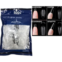 Tips soft gel PARIS NIGHT x500 unidades