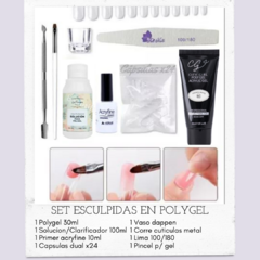 Set basico esculpidas en polygel c/ capsulas dual