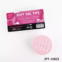 Tips soft gel X600 prelimados CITY GIRL en caja OVAL CLASIC