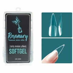 Tips Soft gel Rosemary x120 unidades en caja PRELIMADOS STILETTO