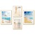 Kit 4 Quadros Decorativos Paisagem Mar Praia - MS STORE VARIEDADES 