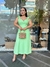 Vestido midi em linho verde - comprar online